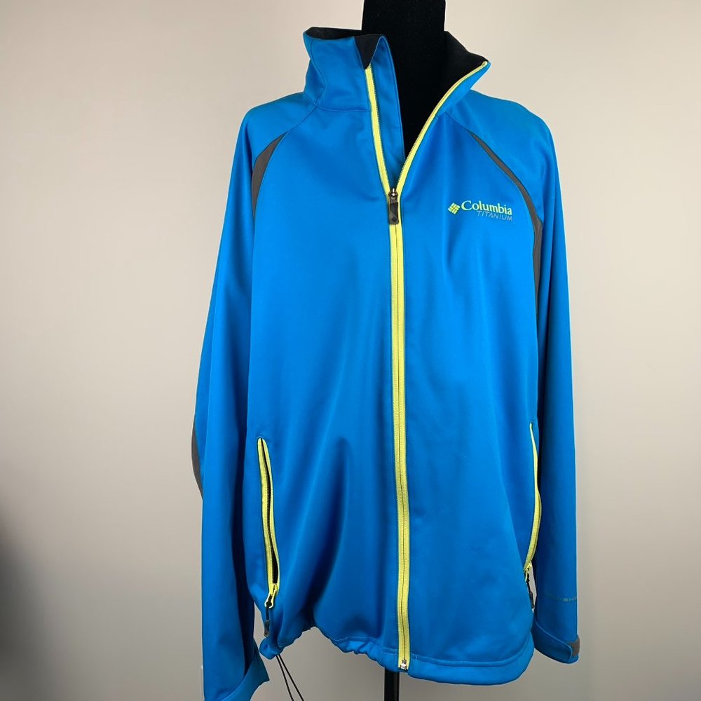 columbia omni-shield blue jacket!!